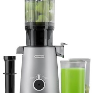 ECOSELF Cold Press Juicer, Whole Juicer, Juicer Machines with 4.35″ Wide Mouth, Whole Fruit juicer, Juice Extractor for Vegetable and Fruit, High Juice Yield, Easy to Clean with Brush