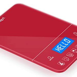 Ozeri Touch III 22 lbs (10 kg) Baker’s Kitchen Scale with Calorie Counter, in Tempered Glass