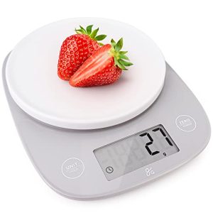 Greater Goods Premium Baking Scale, Ultra Accurate, Digital Kitchen Scale, Prep Baked Goods, Weigh Food and Coffee or Use for Meal Prep, 4 Units of Measurement, Designed in St. Louis (Grey, No Bowl)