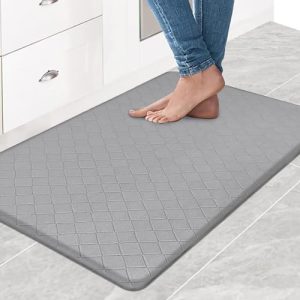 HEBE Anti Fatigue Kitchen Mats for Floor 17″x28″ Cushioned Kitchen Rug Sets Non Slip Kitchen Rugs and Mats Waterproof Comfort Standing Mat Runner for Home Office,Sink,Laundry