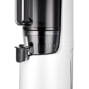 Hurom H-200 Easy Clean Electronic Juicer Machine (White) – Self Feeding Slow Juicer w Big Mouth Hopper to Fit Whole Fruits & Vegetables – Healthy Living – Rinse Clean No Scrub BPA Free Easy Assembly