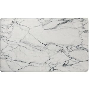 SoHome Cozy Living Anti Fatigue Mat Kitchen Mat Non Slip Stain Resistant Easy Clean 1/2 Inch Thick Kitchen Floor Mats, Marble White 18″ x 30″