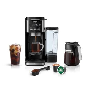 Ninja CFP101 DualBrew Hot & Iced Coffee Maker, Single-Serve, Compatible with K-Cups & 12-Cup Drip Coffee Maker, Black (Renewed)