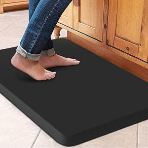 WISELIFE Kitchen Floor Mat Cushioned Anti-Fatigue Rug,17.3″x28″,Non Slip Waterproof Mats and Rugs Heavy Duty PVC Ergonomic Comfort for Kitchen,Office, Sink, Laundry,Black