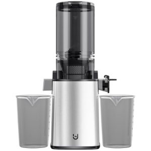 Masticating Juicer Machines, 350W Slow Cold Press Juicer with 4.8″ Feeding Chute, High Juice Yield Juicer for Fruits and Vegetables, Easy to Clean