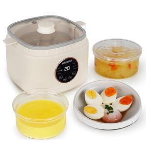 Rapid Egg Cooker, 7 Egg Capacity Electric Egg Cooker for Hard Boiled Eggs, Soft Boiled, Egg Custard, Egg Boiler with Auto Shut Off and Alarm, Smart Egg Maker for Home, Kitchen, BPA-Free