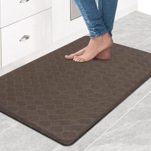 HEBE Anti Fatigue Kitchen Mats for Floor 17″x28″ Cushioned Kitchen Rug Sets Non Slip Kitchen Rugs and Mats Waterproof Comfort Standing Mat Runner for Home Office,Sink,Laundry