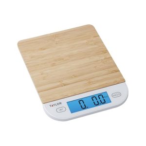 Taylor Digital Eco-Friendly Bamboo Kitchen Food Scale, 15 Pound Capacity, Natural