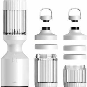 Deluxe BEAST Blender Set – Featuring: Beast Blender, 3 Vessels, 3 Storage Lids, 2 Drinking Lids, 2 Carry Caps