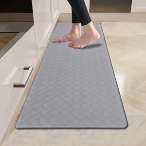 HEBE Anti Fatigue Kitchen Mats for Floor 17″x59″ Cushioned Kitchen Rug Sets Non Slip Kitchen Rugs and Mats Waterproof Comfort Standing Mat Runner for Home Office,Sink,Laundry