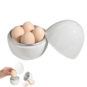 Microwave Egg Boiler,Microwave Egg Cooker Maker For 1/4 Egg,Boiled Egg Poachers with Lid,Rapid Egg Cooker Microwave Boiled Egg Maker for Hard Soft Boiled Egg Cooker Steamer ﻿