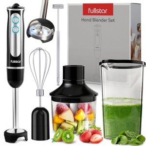 Immersion Blender Set, Hand Blender Electric, Immersion Blender Handheld, 9-Speed, 500W Handheld Blender – Hand Blenders Immersion, Hand Mixer Electric Blenders, Smoothie Blender (5-in-1, Black)