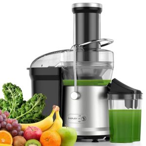 Juicer, 1200W Juicer Machine with 3″ Feed Chute for Whole Fruits and Vegs, Dual Speeds Centrifugal Juice Extractor, High Juice Yield, Full Copper Motor, Easy to Clean, BPA Free