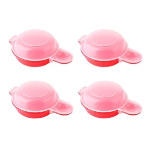 4 PCS Microwave Egg Cooker, Mini Egg Poacher Cooker, Quick and Simple Omelette Maker for Egg Sandwich, Egg Hamburg