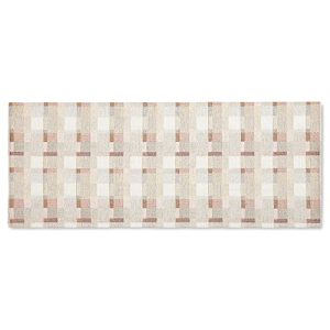 Martha Stewart Stella Owen Plaid Slip-Resistant Kitchen Mat Runner, Beige/Brown, 20″x50″