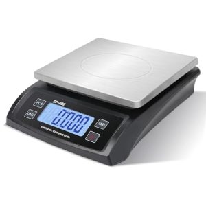 Puozult Digital Kitchen Scale 30kg/66lb Large Food Scale for Baking Cooking Stainless Bread Scale with LCD Display Counting Scales for Commercial (Color : Stainless Black)