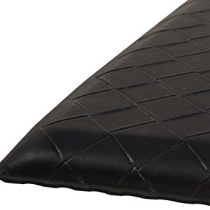 Amazon Basics Rectangular Non-slip,Stain Anti Fatigue Standing Comfort Mat for Home and Office, 20 x 36 Inch, Black, 1-Pack