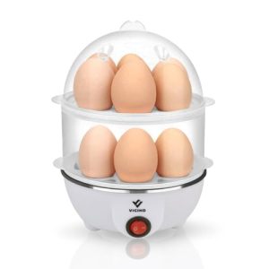 VIGIND Electric Egg Cooker Boiler Maker Soft, Medium or Hard Boil, 14 Egg Capacity Two Layer Egg Maker,Egg Steamer,With Automatic Shut Off,Noise Free