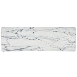 SoHome Cozy Living Anti Fatigue Mat Kitchen Mat Non Slip Stain Resistant Easy Clean 1/2 Inch Thick Kitchen Floor Mats, Marble White 17.5″ x 55″