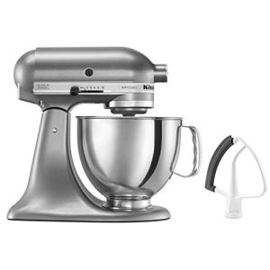 KitchenAid KSM150FECU Value Bundle Artisan 5 Quart Stand Mixer, Contour Silver