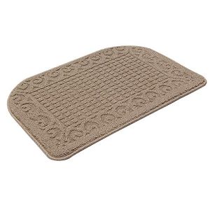 COSY HOMEER 27X18 Inch Anti Fatigue Kitchen Rug Mats are Made of 100% Polypropylene Half Round Rug Cushion Specialized in Anti Slippery and Machine Washable (Beige 1 pc) …