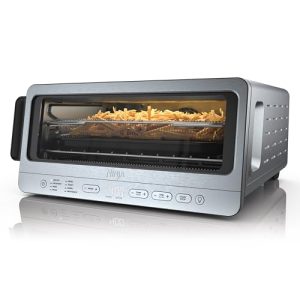 Ninja Flip Toaster Oven & Air Fryer, 8-in-1 Functionality, Flip Up & Away Capability for Storage Space, Large Capacity, Air Fry Basket, Sheet Pan, Wire Rack & Removable Crumb Tray, Stainless, SP151