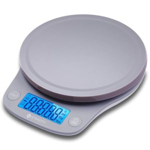 Etekcity 0.1g Food Kitchen Scale, Digital Ounces and Grams for Cooking, Baking, Meal Prep, Dieting, and Weight Loss, 11lb/5kg, Gray