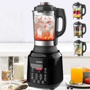 Blender for Kitchen,Nut Milk Maker,Professional Blenders,Food Processor,Baby Food Blender,with Heating Function and Timer 1200W 60OZ for Crushing Ice,Soup, Fish, Fruit, Vegetable,Soybean Milk,Coffee