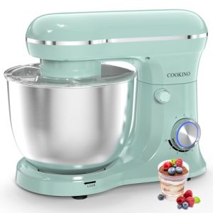 COOKINO Electric Stand Mixer,660W 10 Speeds Tilt-Head Food Mixer, 3-IN-1 Kitchen Mixer for Daily Cooks with 6 QT Bowl,Dough Hook, Beater, Whisk (Agave Green)