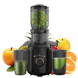 Cold Press Juicer Machines Vegetable and Fruit, 4.1″ Large Feed Chute Powerful Slow Masticating Juicer, Juice Extractor Machine BPA Free Easy Clean Self Feeding High Juice Yield