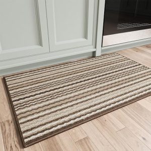 COCOER-Kitchen Rug and Mat for Floor-Kitchen Non Slip Washable Kitchen Mat-Absorbent Kitchen Floor Mat for Front Sink, Laundry Room, Hallway