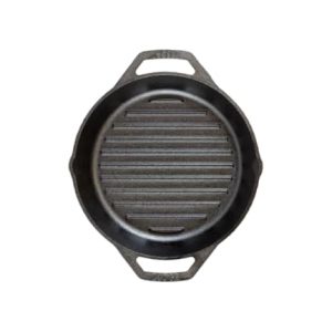 Lodge 12″ Cast Iron Dual Handle Grill Pan, Black