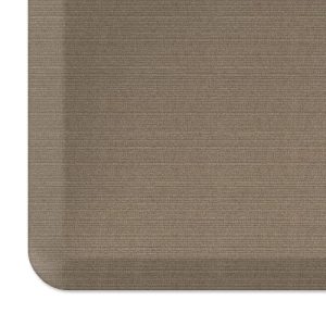 GelPro Ergo-Foam Cushioned Anti-Fatigue Standing Kitchen Floor Mat, Padded Stain-Resistant, Waterproof, Non-Slip Comfort Padded Desk/Office Mat – 20″ x 72″, Grasscloth Pecan