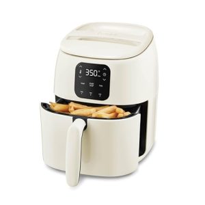 DASH Tasti-Crisp™ Ceramic Air Fryer Oven, 2.6 Qt., Cream – Compact Air Fryer for Healthier Food in Minutes, Ceramic Nonstick Surface, Ideal for Small Spaces – Auto Shut Off, Digital, 1000-Watt