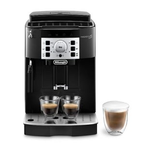 Delonghi super-automatic espresso coffee machine with an adjustable grinder, manual cappuccino maker, for brewing espresso, cappuccino, latte. ECAM22110B MagnificaS,1.8 liters