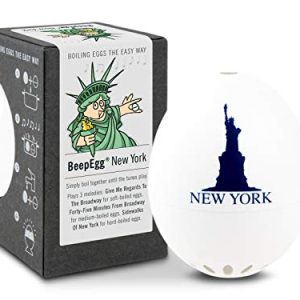 BeepEgg New York – Egg Timer for Boiling Eggs – Musical Egg Cooker for Soft, Medium, Hard Boiled Eggs – Food Safe – Singing Floating Egg Timer – Egg Cooker for 3 Levels of Doneness – Brainstream