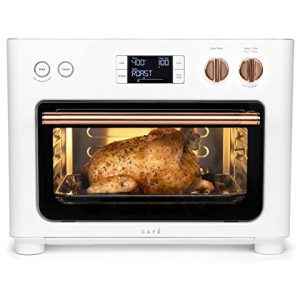 Café Couture Oven with 14 essential cooking modes, including Air Fry, CrispFinish, Bake, Broil, Roast, Toast, Pizza, WiFi & Smart Connected, Voice Control, Countertop Small Appliances, Matte White