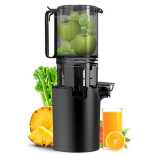 Cold Press Juicer Machines, 350W Masticating Juicer with 6.1″ Extra Large Feed Chute, Fit Whole Fruits & Vegetables, Professional Slow Juicer Easy to Clean