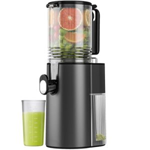 Cold Press Juicer, 6.8″ 80oz Feed Chute Juicer, 350w Slow Masticating Juicer with 42oz Integrated Pulp Cup, Juicer Machines for Whole Vegetables and Fruits