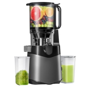 Cold Press Juicer,6.8″ Extra Large Feed Chute Fit Whole Fruits & Vegetables,350W Slow Masticating Juicer Machines,Easy to Clea,High Juice Yield