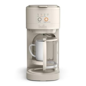 BELLA VersaBrew 2-in1 Coffee Maker, Fits-anywhere™ Kitchenware, Brew 3 Sizes Carafes & Single Serve Cups, Dishwasher Safe Reusable Filter & Filter Holder, Iced Coffee Function, 60oz Tank, Oatmilk