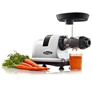 Omega Juicer J8007S Slow Masticating Cold Press Vegetable and Fruit Juice Extractor and Nutrition System, Triple Stage, 200-Watts, Silver