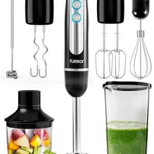 Immersion Blender Set, Hand Blender Electric, Immersion Blender Handheld, 9-Speed, 500W Handheld Blender – Hand Blenders Immersion, Hand Mixer Electric Blenders, Smoothie Blender (7-in-1, Black)