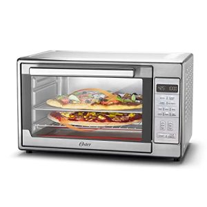 Oster Extra-Large Air Fryer Oven, 10-in-1 Versatile Cooking Functions, Fits 2 Large Pizzas, Stainless Steel, Perfect for Holiday Hosting