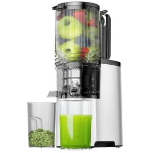 Cold Press Juicer, 400w Slow Juicer Machines with 5.4″ Wide Feed Chute, Masticating Juicer with High Juice Yield for Whole Vegetables & Fruits, Easy Clean