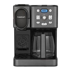 Cuisinart Coffee Maker, 12-Cup Glass Carafe, Automatic Hot & Iced Coffee Maker, Single Server Brewer, Black Stainless Steel, SS-16BKS