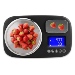 Ionsno Dual Platform Digital Kitchen and Food Scale, Precise Capacity of 2.2lbs and 10Kg(Min 0.1oz/1oz), Stainless Steel, 6/7 Units, Tare Function, Auto-off, Perfect for Baking Cooking Food Weighing