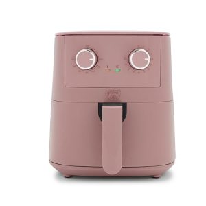 GreenLife 4.5QT Mechanical Air Fryer, PFAS-Free Ceramic Nonstick Crisper Drawer, Adjustable Temperature Timer Dial, LED Indicator, Easy Control, Dishwasher Safe, Compact Kitchen Essential, Dusty Rose