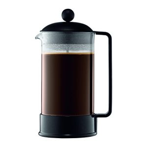 Bodum 34 oz Brazil French Press Coffee Maker, High-Heat Borosilicate Glass, Black – Made in Portugal