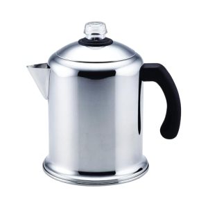 Farberware 50124 Classic Yosemite Stainless Steel Coffee Percolator – 8 Cup, Silver,Stovetop